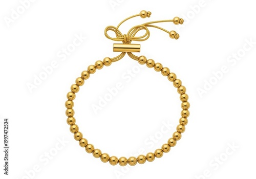 Gold chain necklace with cross pendant vector isolated on white background