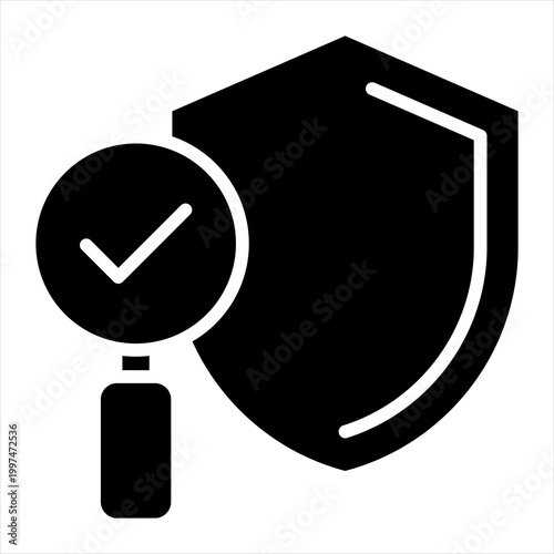 Verification Single Icon Glyph Black
