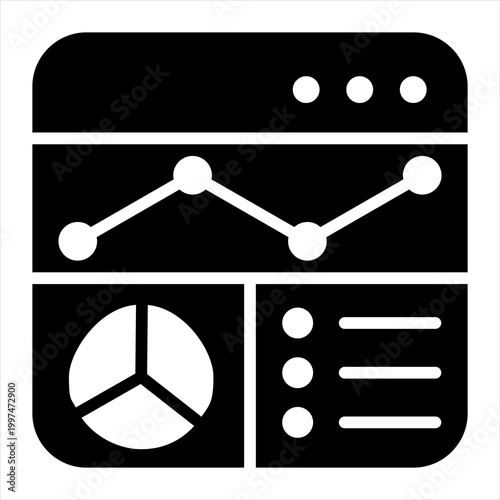 Dashboard Single Icon Glyph Black