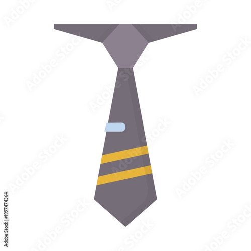 A vector art illustration features two red ties and three colorful ties draped over a blue glass bottle and a green flower vase, creating a decorative design with empty liquid containers