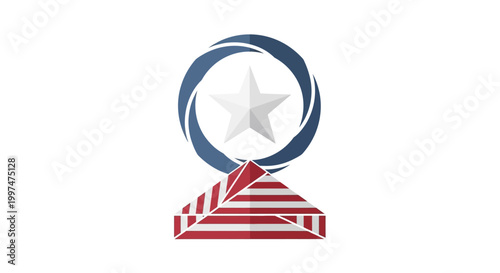 American patriotic symbol logo icon.