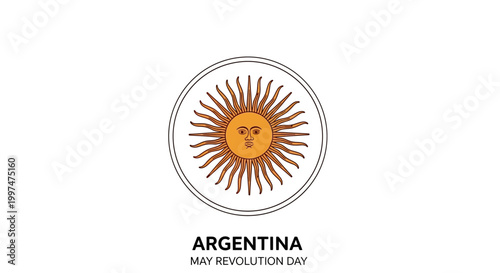 Argentina May Revolution Day Symbol.