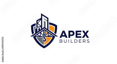 Apex Builders Company Logo Design.