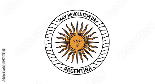 Argentine May Revolution Day Emblem.