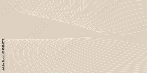 Beige background with wavy lines, creating a smooth, flowing texture. The background is soft beige, adding a calming effect. Simple beige background with copy space.