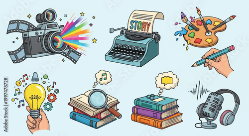 Creative process visuals photography writing art ideas and communication