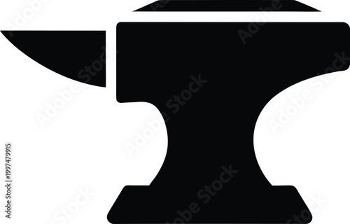 Anvil a heavy iron block used by blacksmiths silhouette.