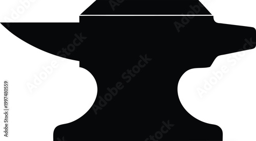 Anvil a heavy iron block used by blacksmiths silhouette.