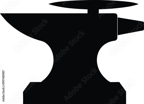 Anvil a heavy iron block used by blacksmiths silhouette.