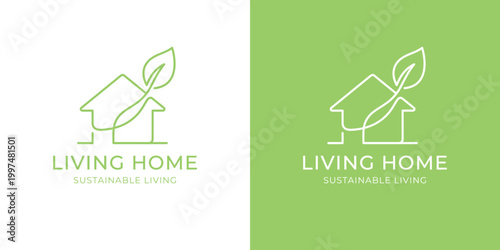 Living home sustainable living concept illustration