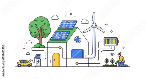 Green Smart Home Powered by Renewable Energy: Solar, Wind, EV Charging & Sustainable Living