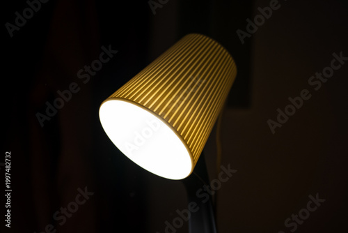 Modern table lamp with warm ambient lighting