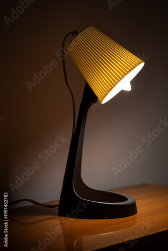 Modern table lamp with warm ambient lighting
