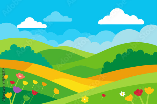 Vibrant Image Showcasing Lush Green Hillside
