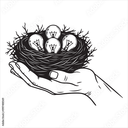 Vector illustration of a dark moth pinned with a needle, symbolizing transformation and the ephemeral nature of life with a touch of gothic aesthetic