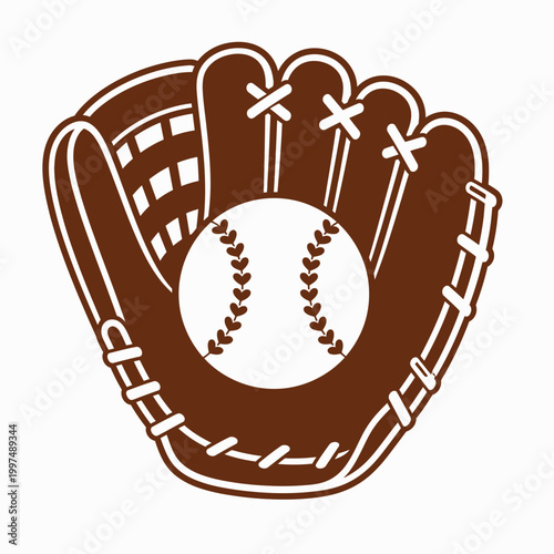 Brown Baseball Glove And Ball Father's Day Hari Ayah Fatherhood Dad Papa Father Parent Family Celebr