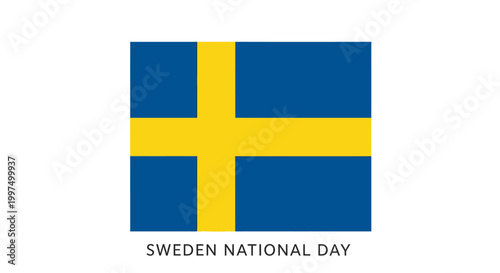 Sweden Flag National Day Symbol.