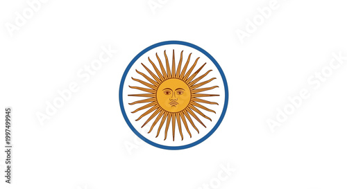 Sun symbol on Argentine flag.