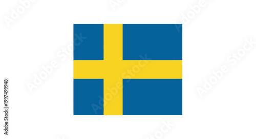 Sweden flag Nordic country symbol.