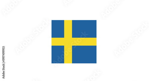 Sweden flag Nordic symbol Scandinavian icon.
