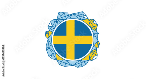 Sweden flag symbol nordic country.