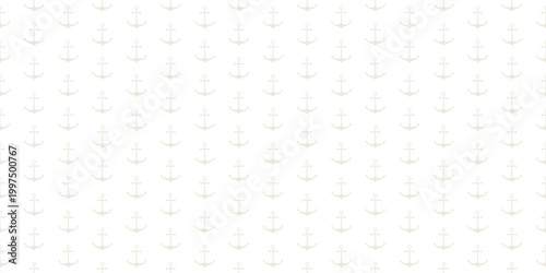 Nautical seamless pattern with ship wheels and anchors. Vector illustration