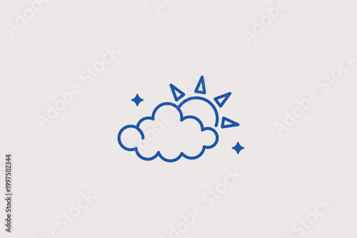 Heavy rain line icon for storm conditions and high precipitation levels. Protective vector illustration for flood warning systems and rainy season travel guides.
