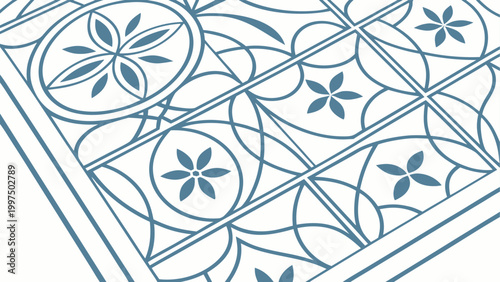 Geometric pattern with intricate mandala designs