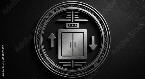 Elevator Button Panel with Up and Down Arrows.