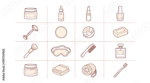 Collection of skincare and beauty products