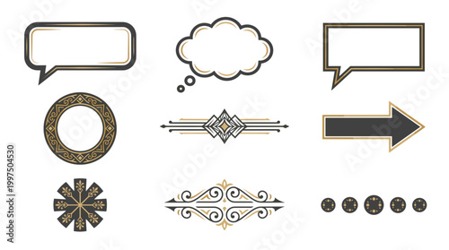 Collection of speech and communication icons