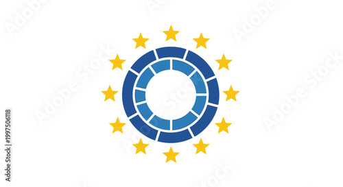 European Union flag symbol logo icon.