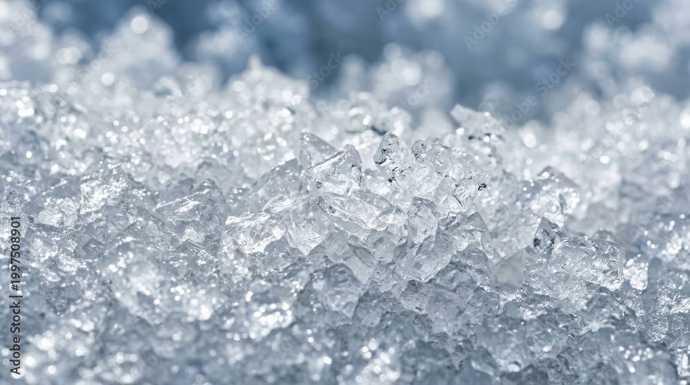 Obraz premium Ice Crystal Texture for Abstract Cold Winter Background