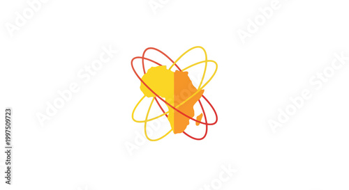 Atom Structure with Electron Orbits.