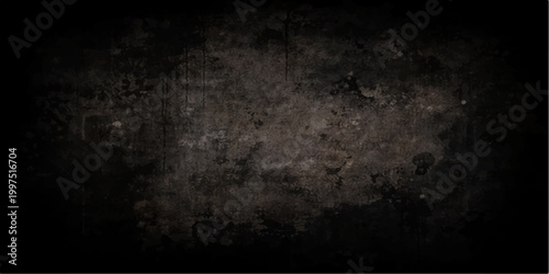 Abstract dark vintage grunge textured concrete wall background with rough stone and paper style surface and blank space effect