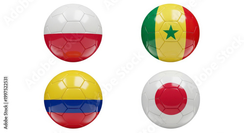 Collection of various soccer balls with country designs Free Download Collection of various soccer balls with country designs - GFXLoad