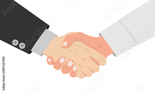handshake business vector illustration isolated on white background