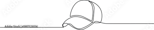Simple baseball cap tilted on a flat surface Vector