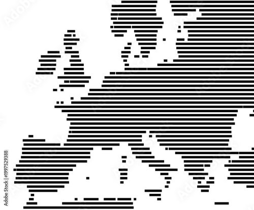 Map of Central Europe showing the earth with a few horizontal black lines. No labels at all.