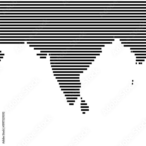 Map of India showing the earth with a few horizontal black lines. No labels at all.