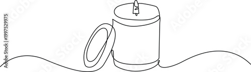 Simple lamp with pull cord on cylindrical base Vector