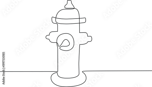 Cute cartoon fire hydrant with smiling face Vector