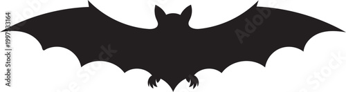 Bat Silhouette Icon Flying Nocturnal Animal Shape