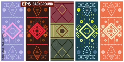 geometric patterns with colorful diamond shapes high quality