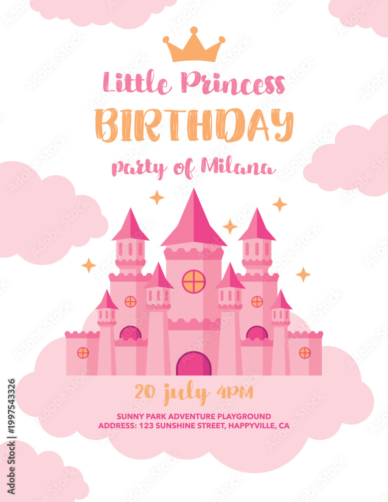 Fototapeta premium children's birthday invitation