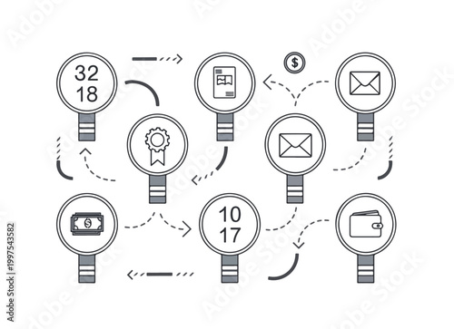 Communication share arrow signs vector icon set isolated