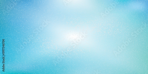 Abstract dot blue green color pattern screen led light gradient texture background. Technology big data digital concept. 3d rendering.