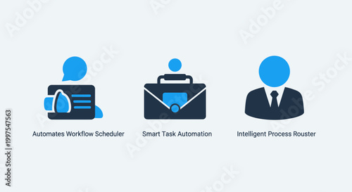Online workflows easy file access secure private access business icons for modern professionals and digital operations with corporate identity business workflow professional operations management