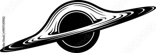 Black hole silhouette with a swirling accretion disk