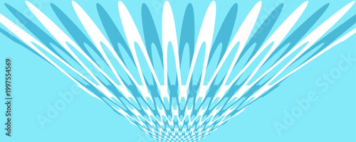 Simple seamless pattern with white abstract snowdrifts and frozen river waves in blue tones background. Ideal for kids decor, winter textiles, Christmas wrapping paper designs, winter sports product